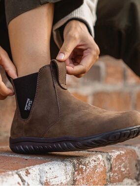 LEMS Women's Brown Espresso Chelsea Boots Waterproof